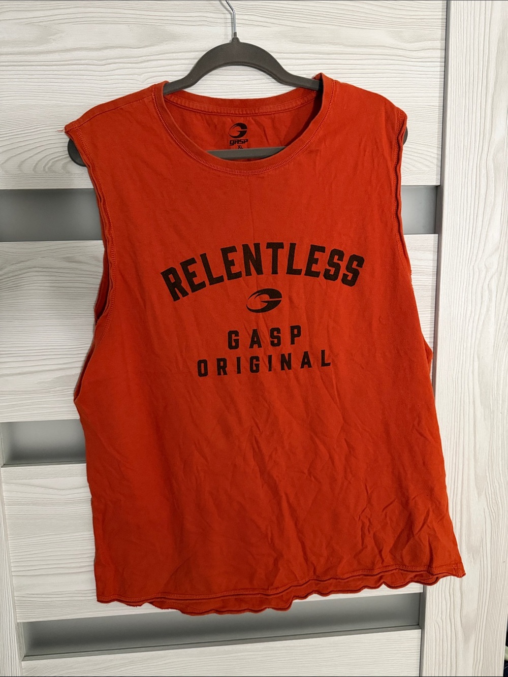 Relentless Orange Muscle Tank - Men’s Top